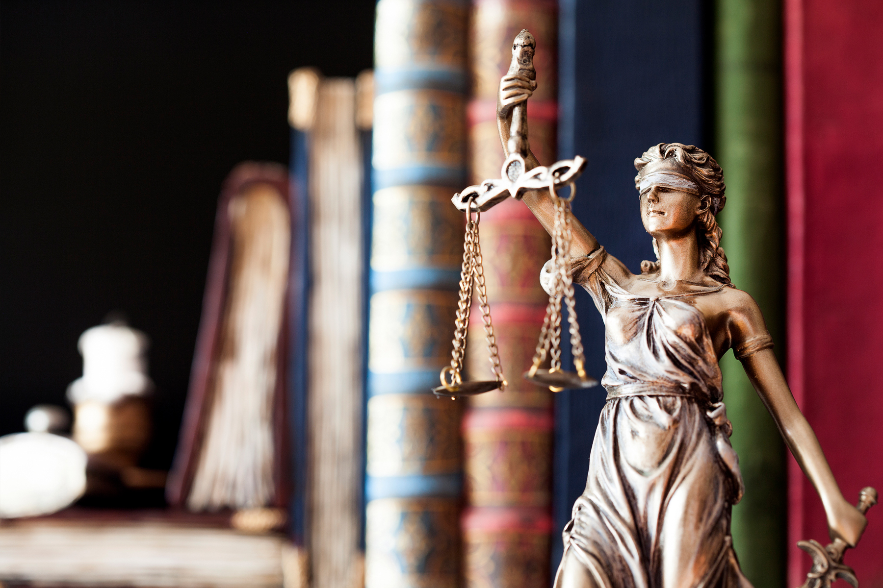 law books and the scales of justice